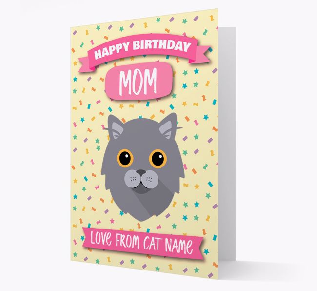 'Happy Birthday Mom' - Personalized {breedCommonName} Birthday Card